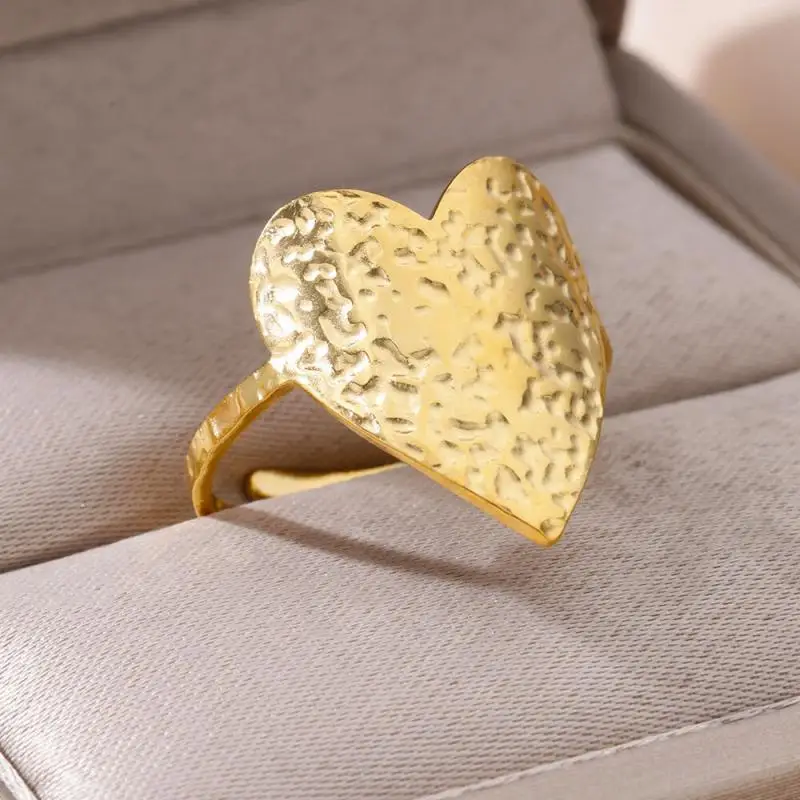 316L Stainless Steel Ring for Women Gold Color Rings Female Design Aesthetic Wedding Jewelry Trendy Accessories Birthday Gifts