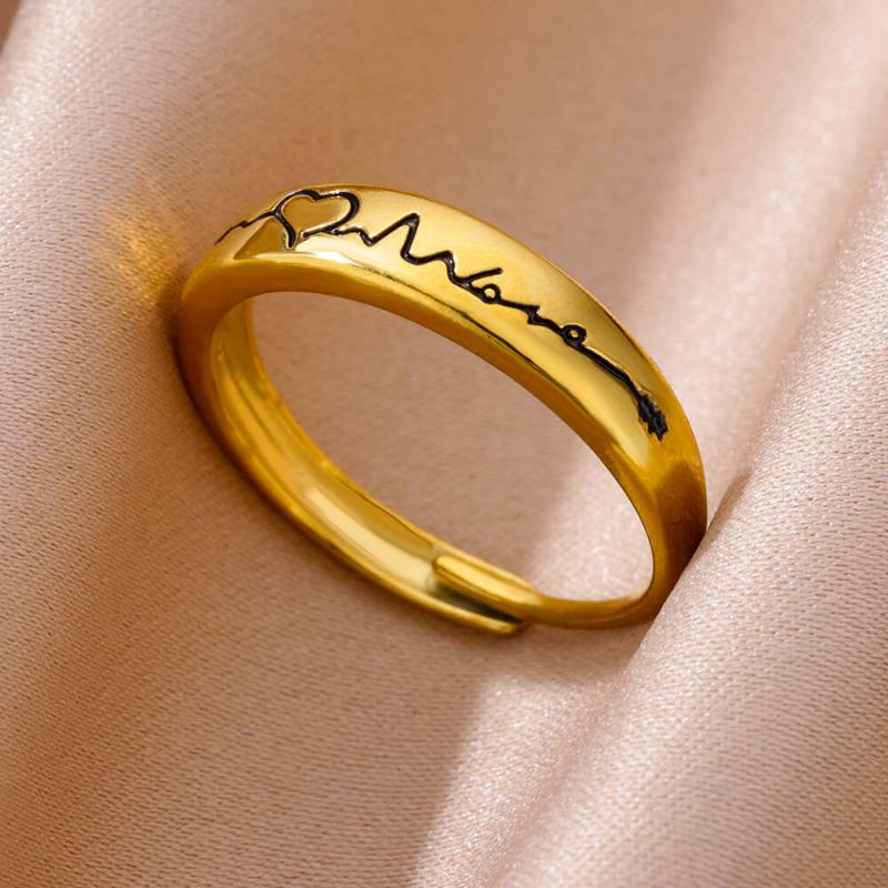 316L Stainless Steel Ring for Women Gold Color Rings Female Design Aesthetic Wedding Jewelry Trendy Accessories Birthday Gifts