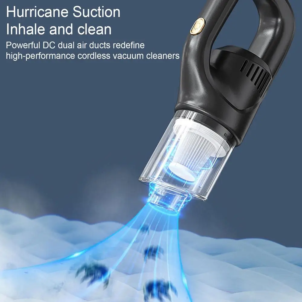 Cordless Hand Vacuum Vacuum Cleaner For Car 50000Pa Strong Suction HandHeld Vacuum Portable Hand Vacuum For Home Car Carpet