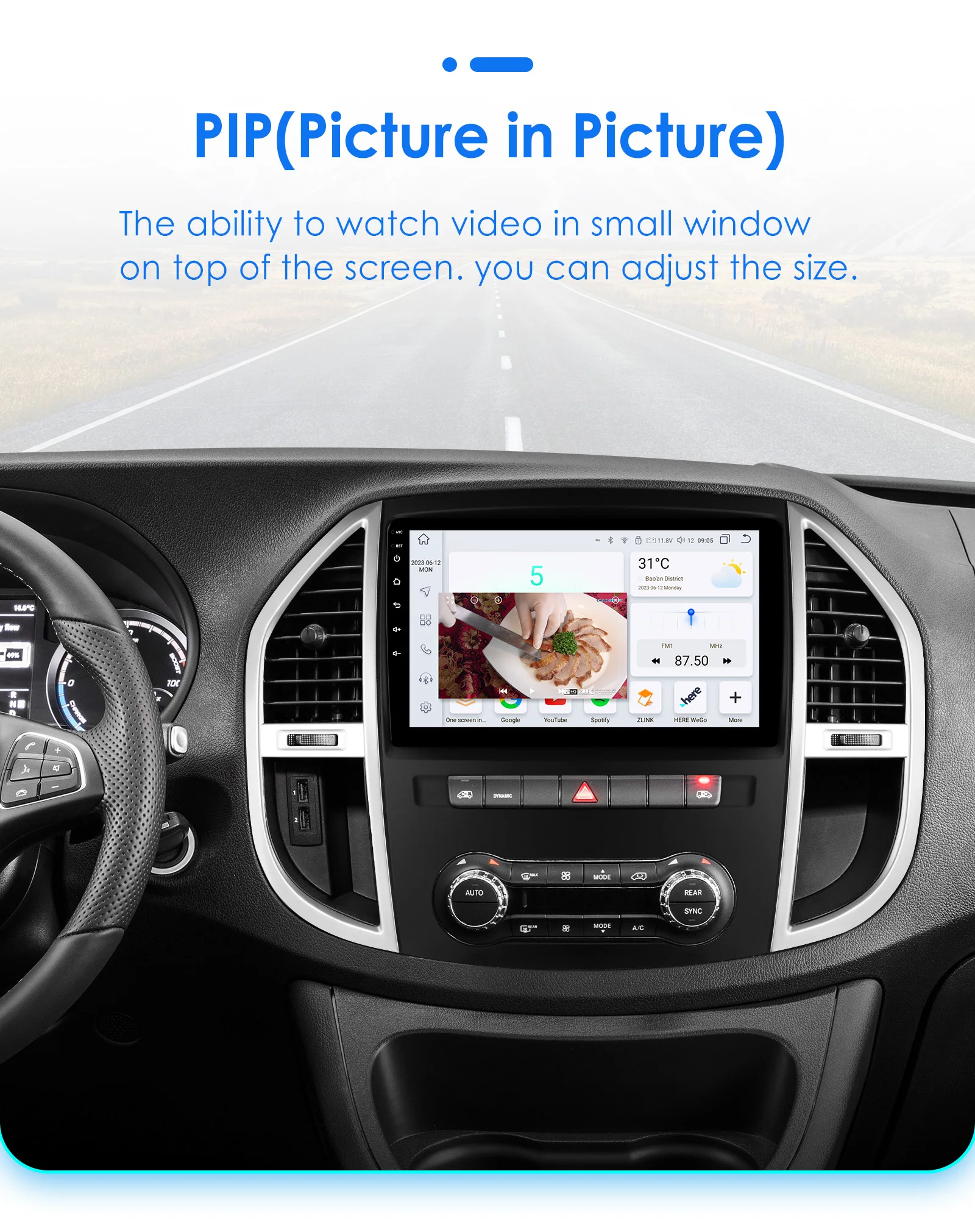 OSSURET Android Car Radio for Mercedes Benz Vito W447 2014 - 2021 Carplay Car Multimedia Player GPS 2din Auto Audio Screen 7862