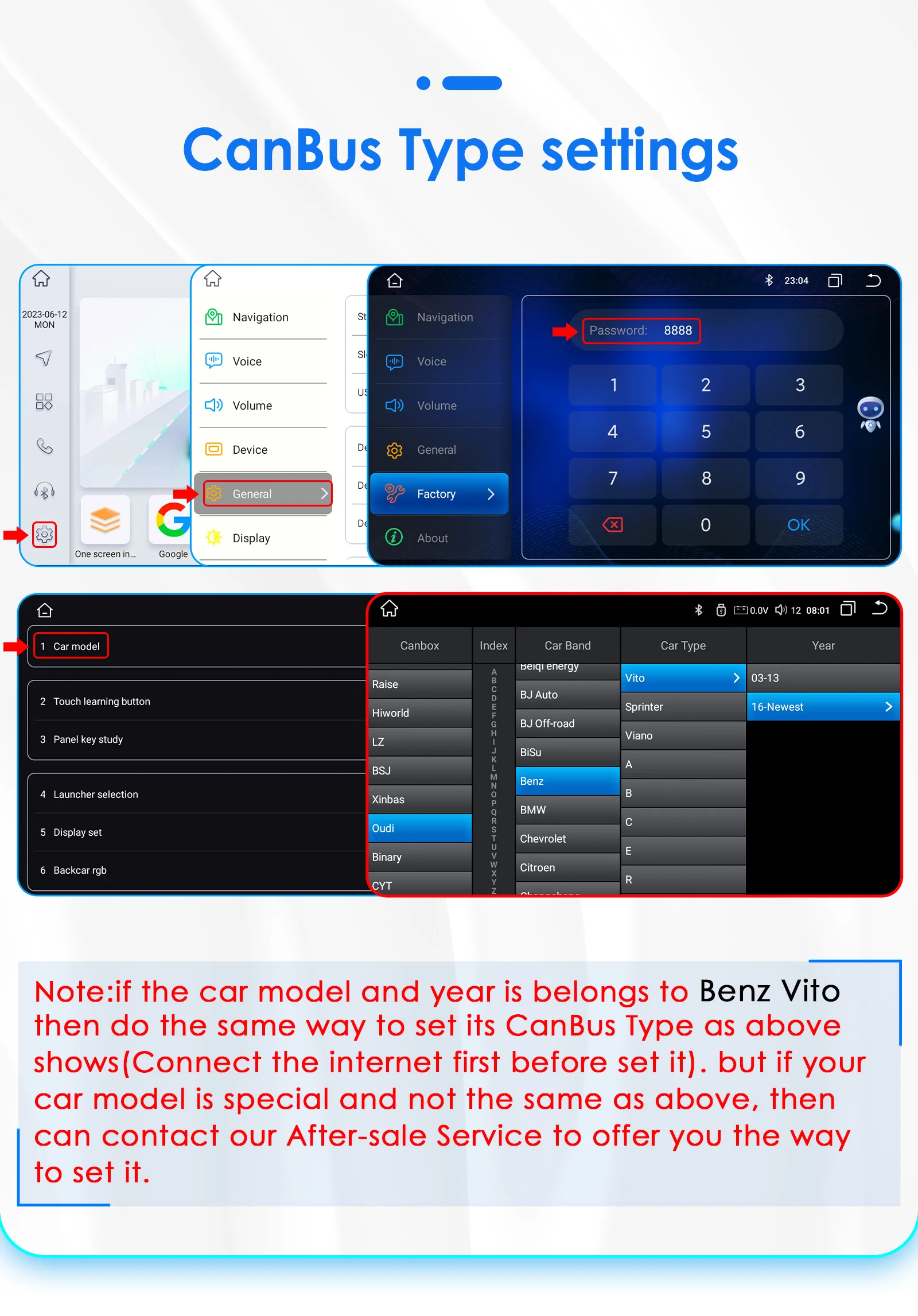 OSSURET Android Car Radio for Mercedes Benz Vito W447 2014 - 2021 Carplay Car Multimedia Player GPS 2din Auto Audio Screen 7862