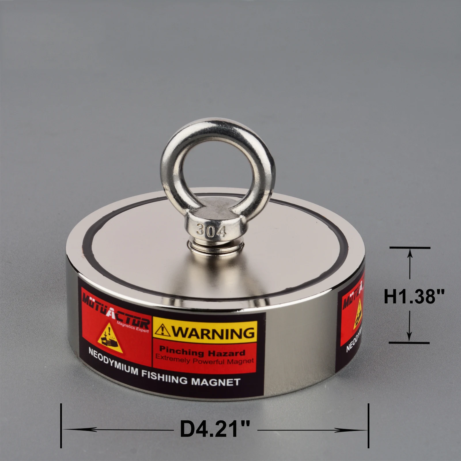 Jumbo Size Two Side Fishing Magnet Set Deep Sea Detecting Magnets Combined 2000lbs Magnet Salvage Magnetic Material 15M Rope