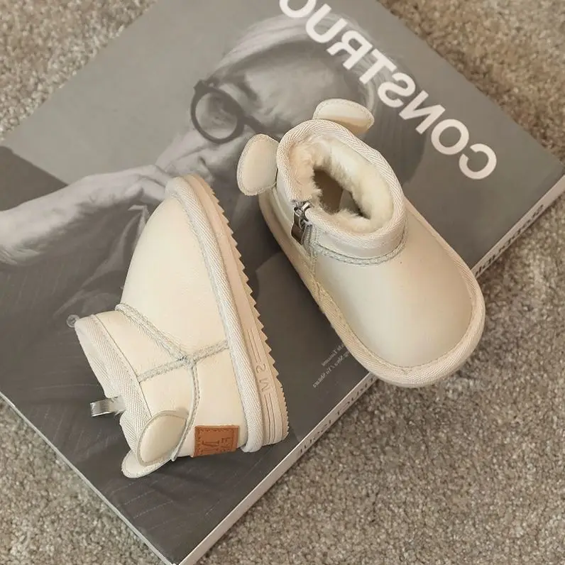 Baby Warmth Baby Boots Children's Cotton Shoes Snow Boots Baby Winter Non-slip Soft Toddler Shoes Plus Velvet Thick Breathable