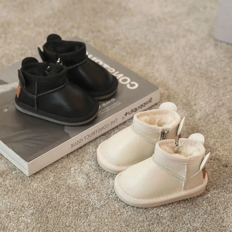 Baby Warmth Baby Boots Children's Cotton Shoes Snow Boots Baby Winter Non-slip Soft Toddler Shoes Plus Velvet Thick Breathable