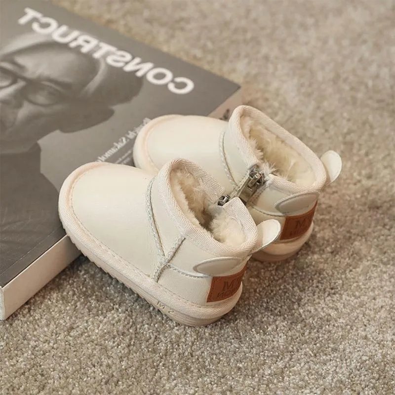 Baby Warmth Baby Boots Children's Cotton Shoes Snow Boots Baby Winter Non-slip Soft Toddler Shoes Plus Velvet Thick Breathable