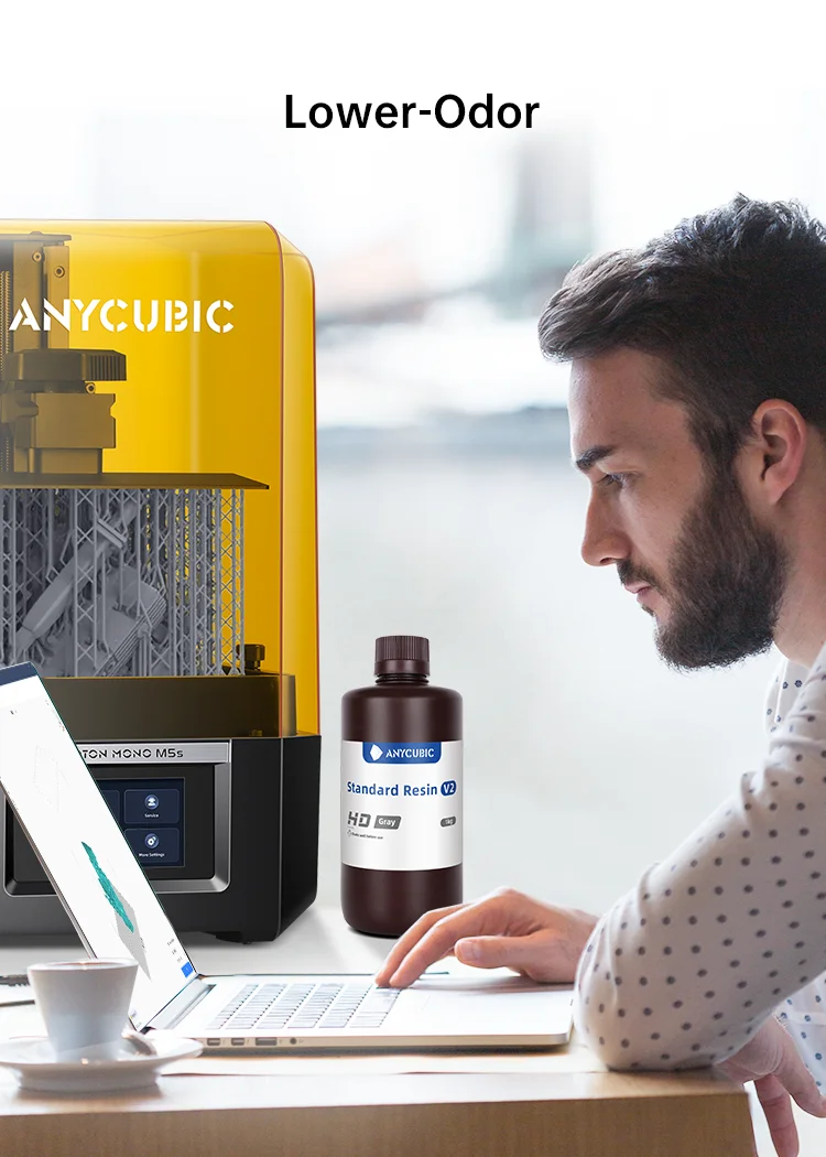 ANYCUBIC 405nm UV Standard Resin / Standard Resin V2 For LCD 3D Printer Photon Mono M7 3D Printing Resin UV Sensitive Resin 1kg