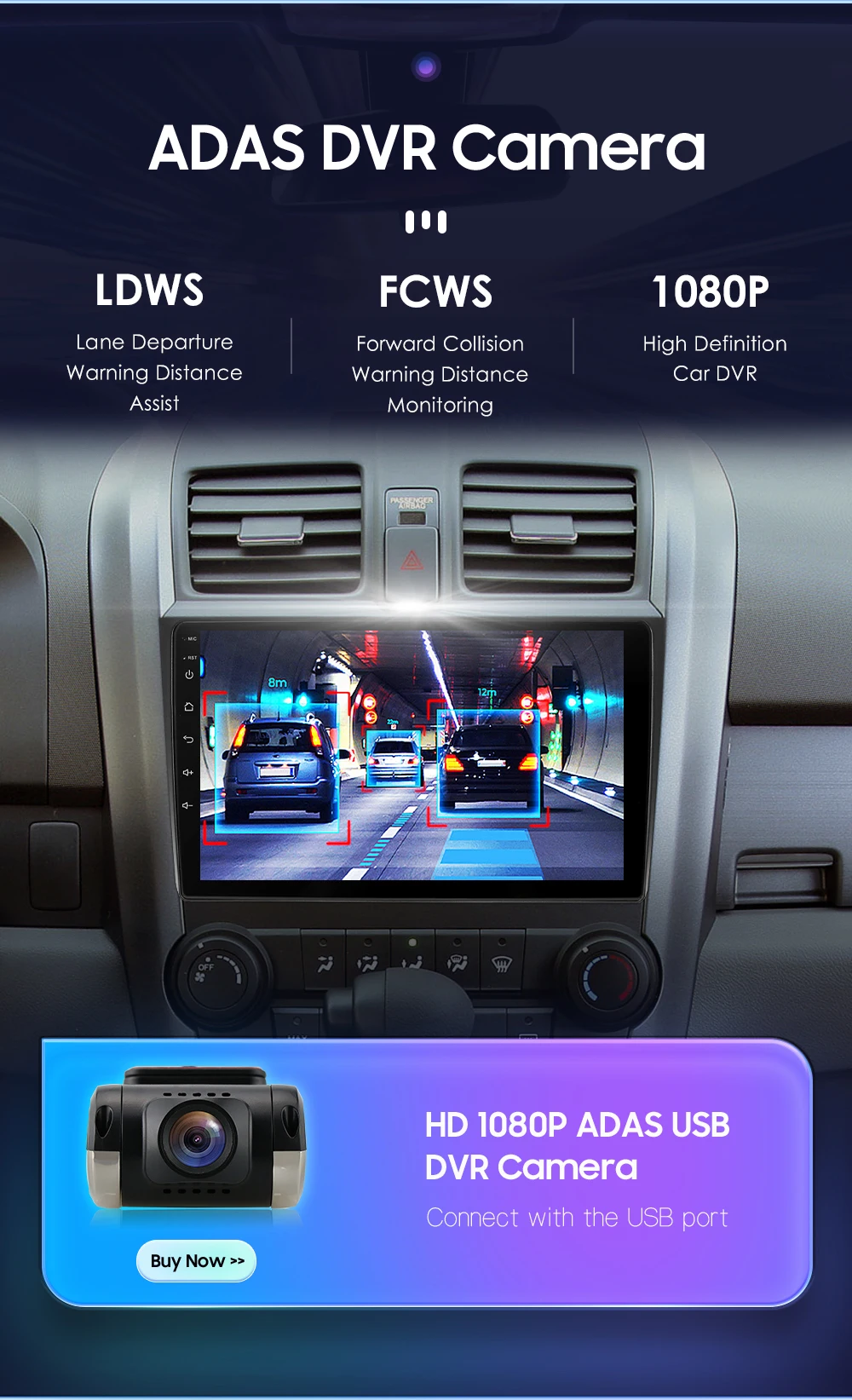 Hizpo Android Car Radio for Honda CR-V 3 RE CRV 2007-2011 Multimedia Video Player 2 Din Navigation GPS Carplay Head Unit Stereo