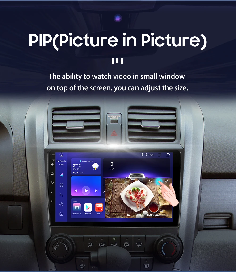 Hizpo Android Car Radio for Honda CR-V 3 RE CRV 2007-2011 Multimedia Video Player 2 Din Navigation GPS Carplay Head Unit Stereo