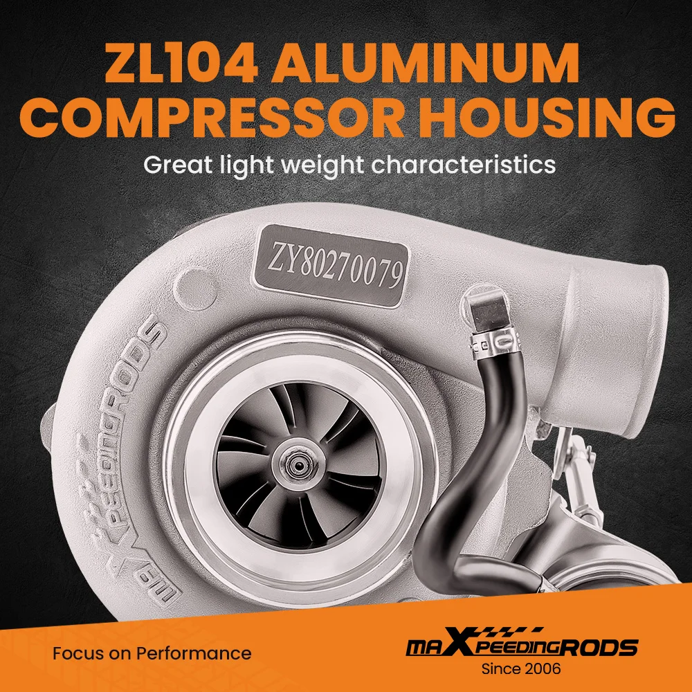 maxpeedingrods GT2871 Turbocharger For 1.8L-3.0L engine A/R 0.6 Turbine A/R 0.64 Water Cooled
