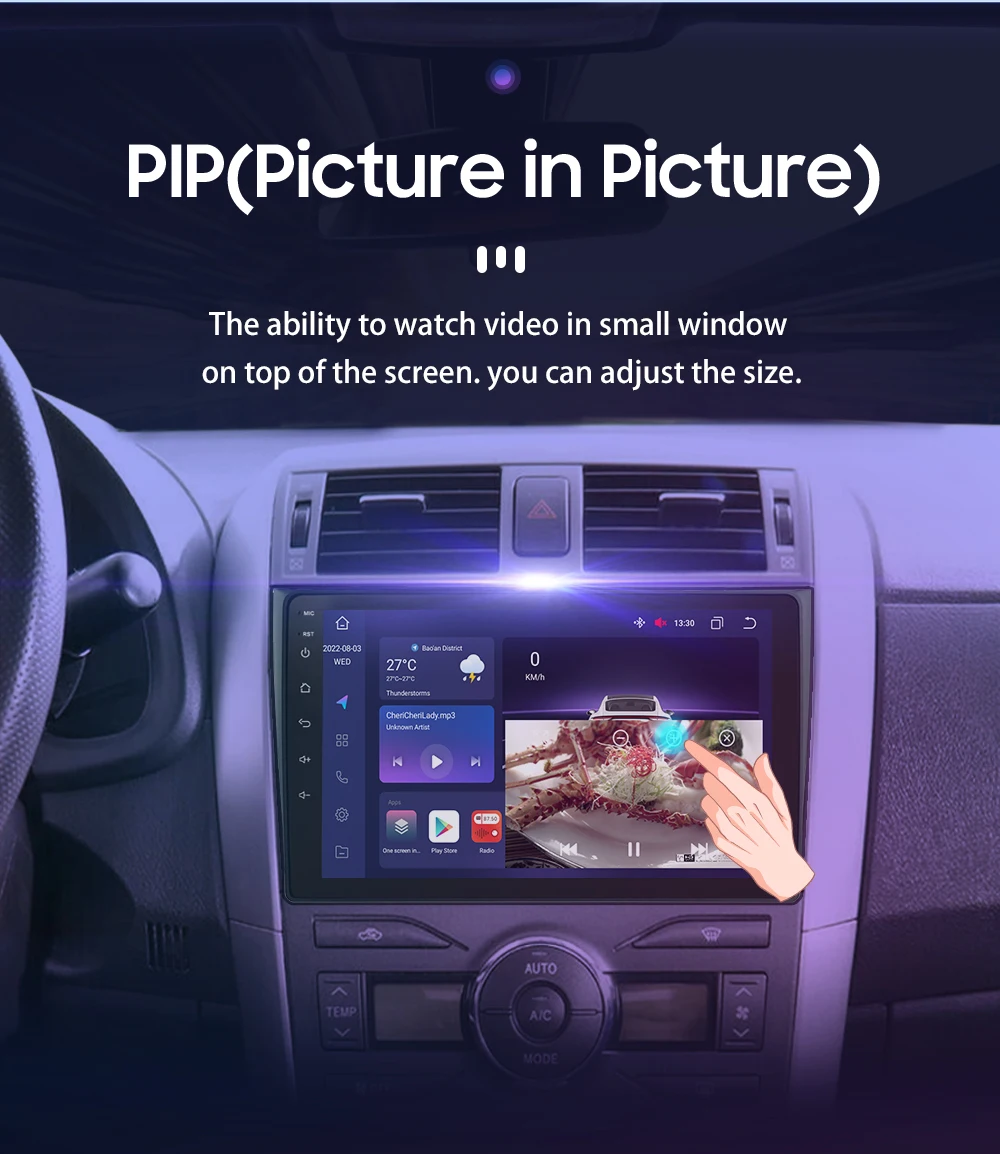 Hizpo 8 Core 8+128G For Toyota Corolla E140/150 2007 - 2012 2Din Android Car Radio Multimedia Video Player Autoradio Carplay GPS