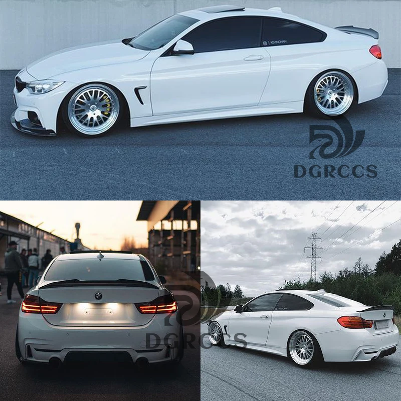For BMW 4 Series F32 Coupe PSM Style Carbon Fiber Rear Spoiler Trunk Wing 2013-2019 430i 435i 440i Carbon Fiber Glossy Black