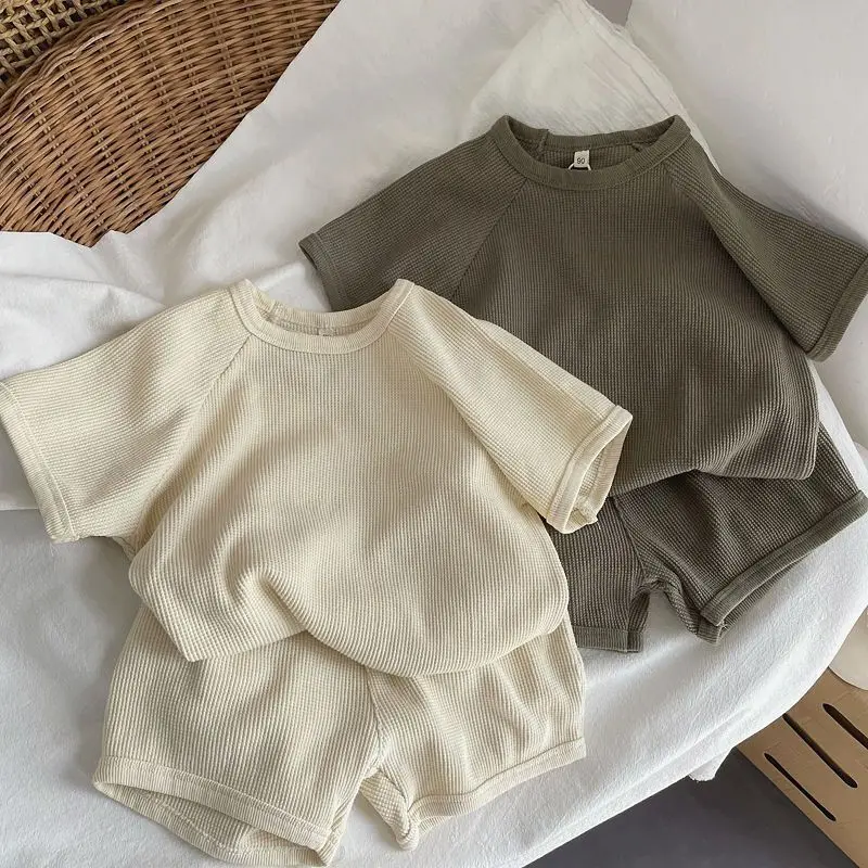 Summer Baby Girls Clothes Suit Children Outfits Boys Sports T-Shirt Shorts 2Pcs/Sets Toddler Casual Costume Kids Tracksuits 0-5Y