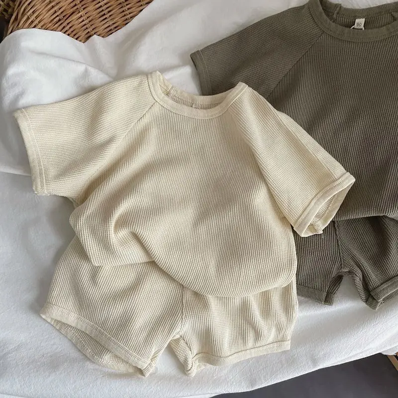 Summer Baby Girls Clothes Suit Children Outfits Boys Sports T-Shirt Shorts 2Pcs/Sets Toddler Casual Costume Kids Tracksuits 0-5Y