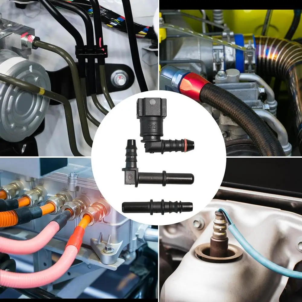 Quick Connect Oil Hose Fittings Car Oil Hose Coupler Connector Pipe Adapter Replacement Quick Connector 3 Pcs Oil System