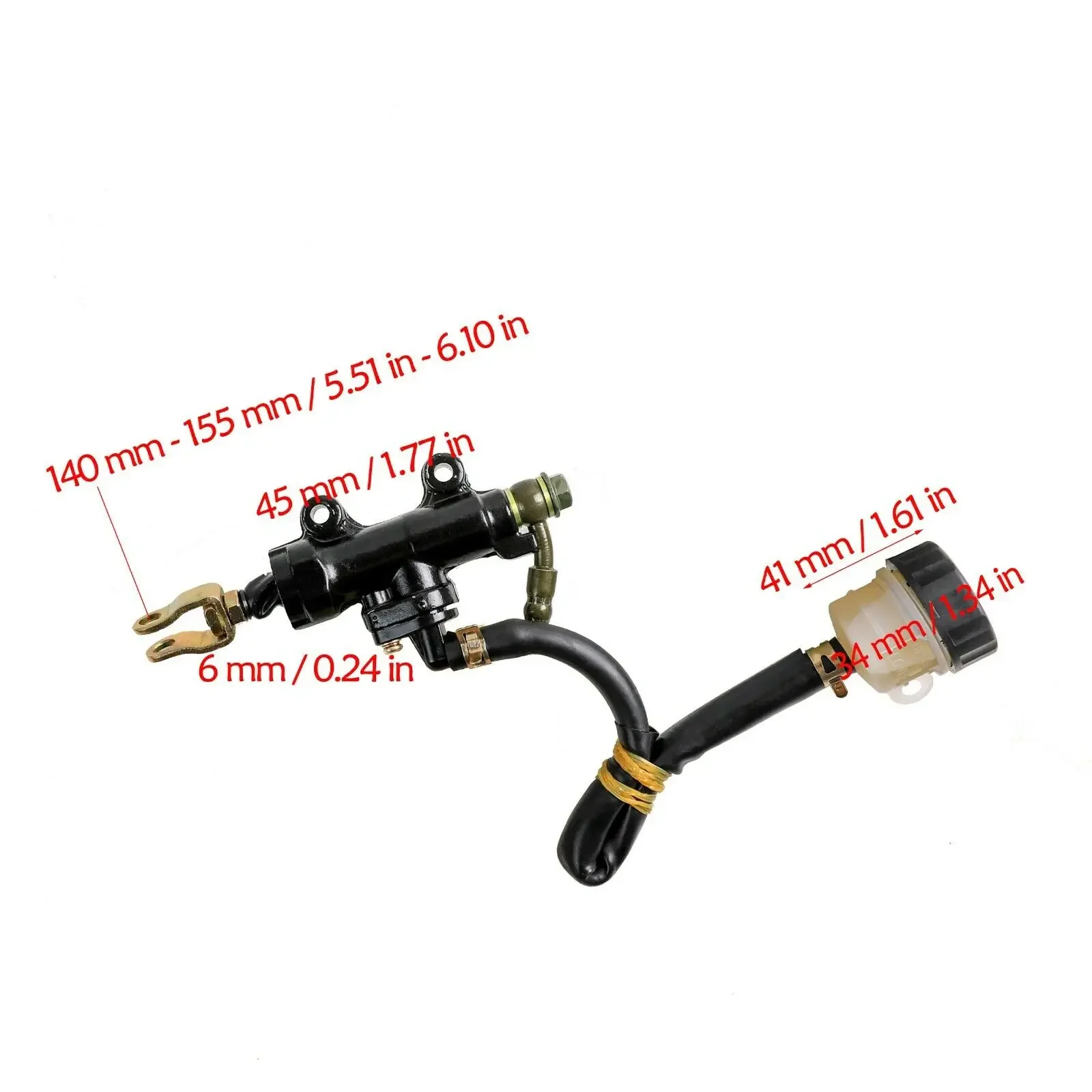 TDPRO Twin Rear Disc Brake Caliper Master Cylinder for 70cc 90cc 125cc GoKart ATV Quad