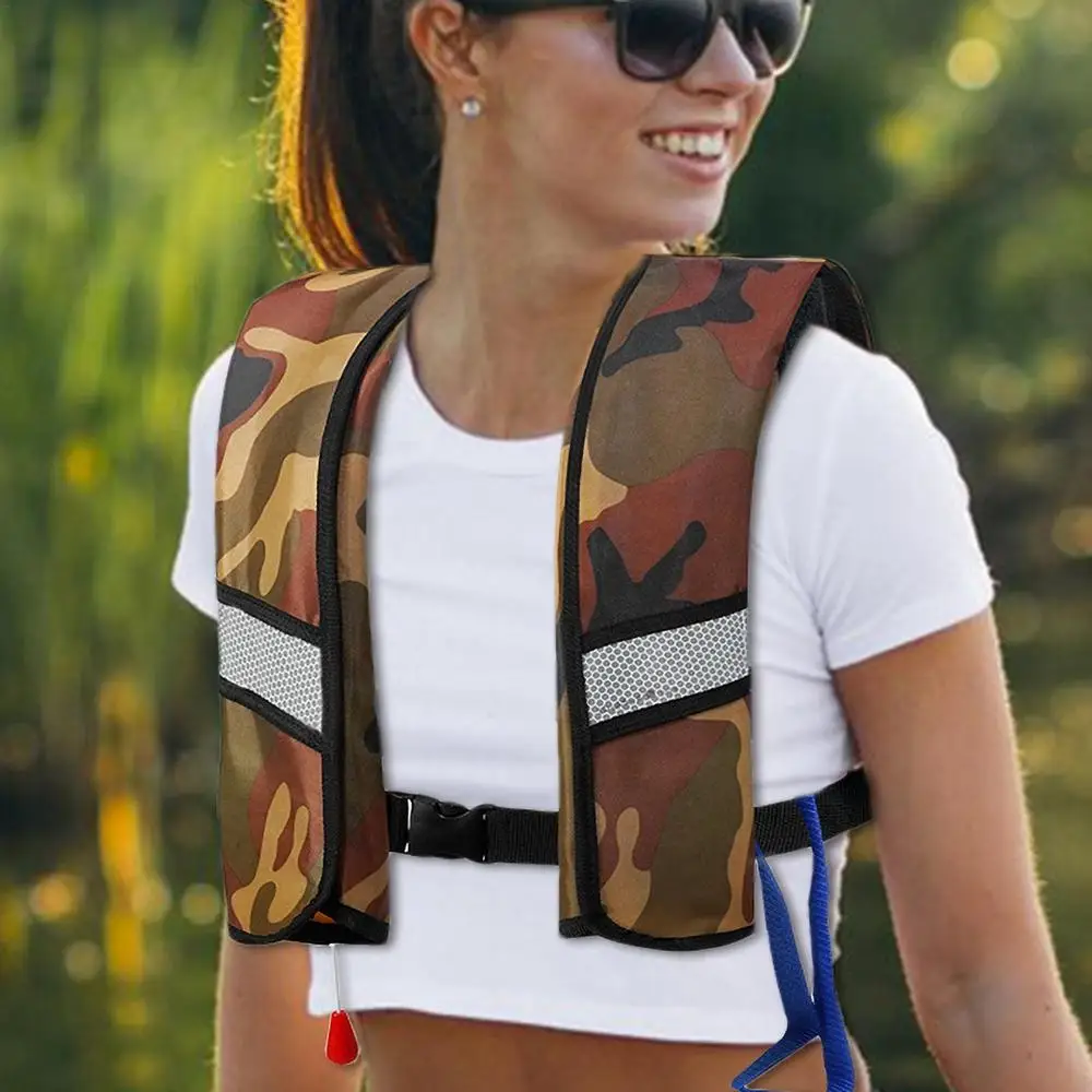 Swimming Life-Saving Vest Adults Inflating Swim Life-Saving Vest Women Men Buoyancy Aid water Sports Automatic/Manual Inflation
