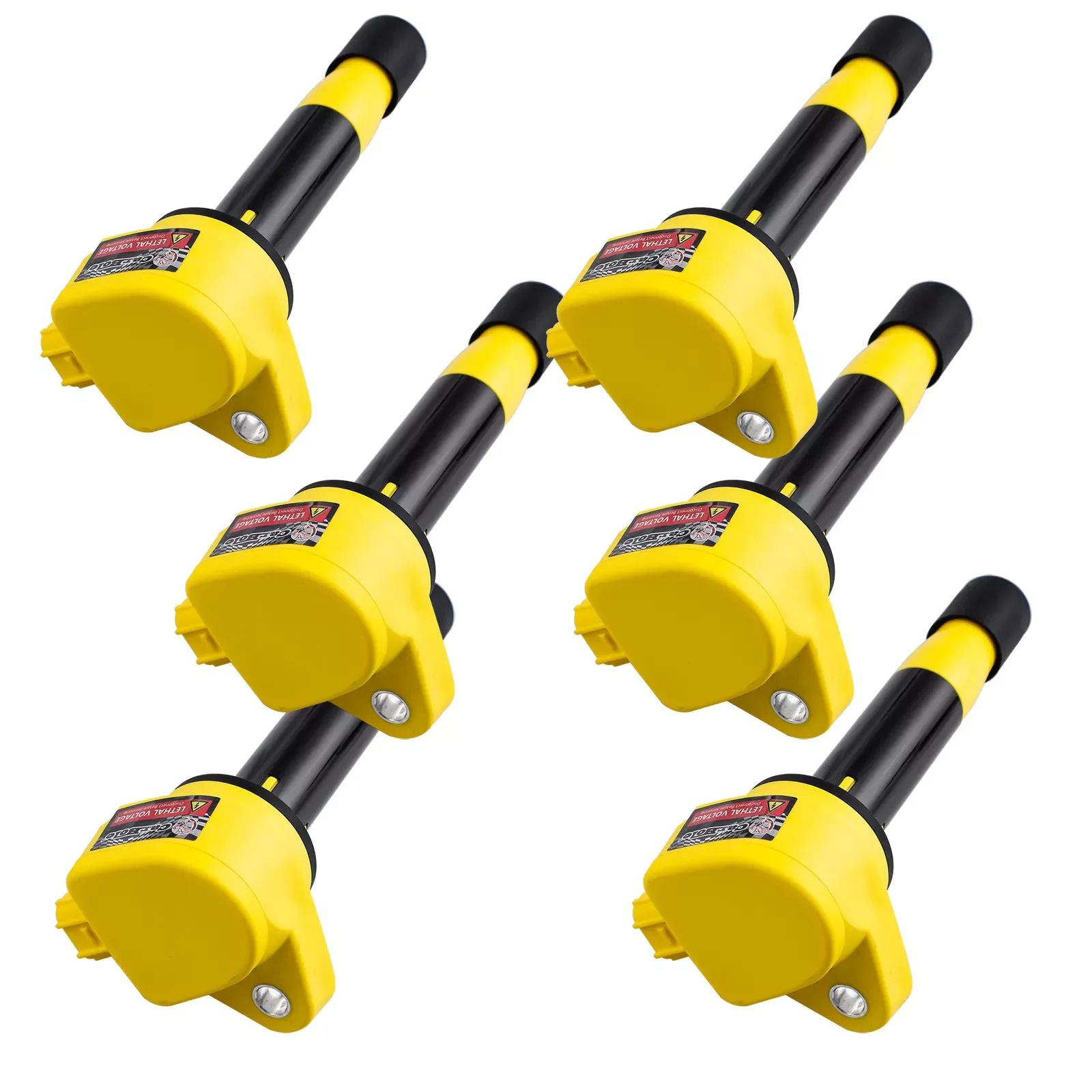 Carbole Set Of 6 Ignition Coil & Spark Plug for Honda Accord Acura TL TSX V6 3.5L/3.7L