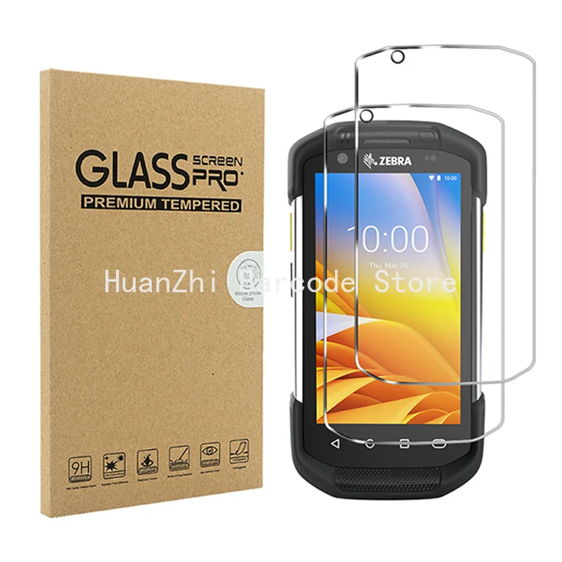 6pcs Tempered Glass Protective Film for Symbol Zebra TC70 TC72 TC77 TC75 TC75x, 9H HD Screen Protector