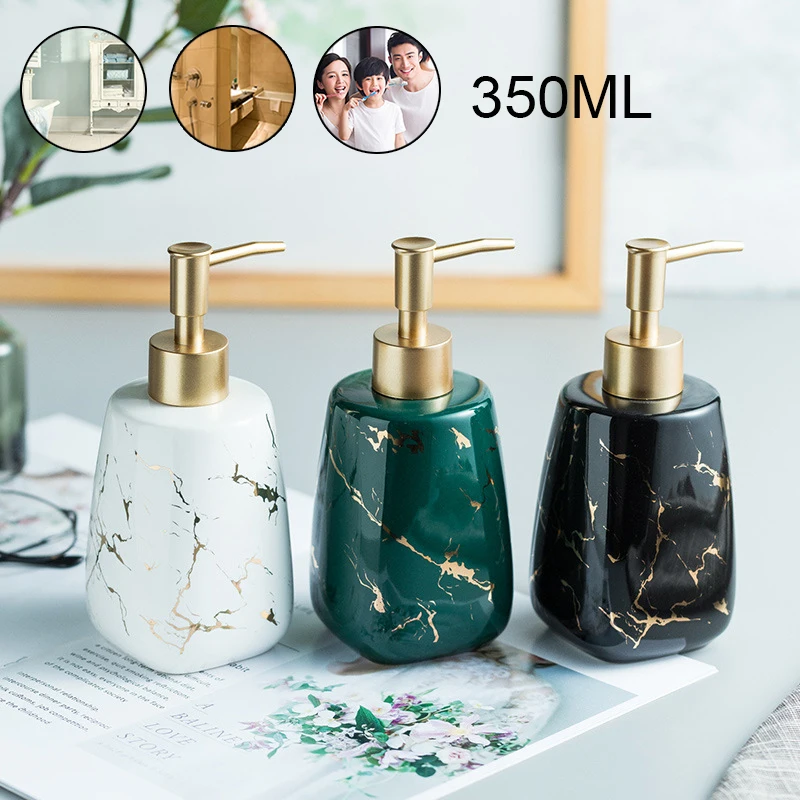 350ML Travel Bottles Liquid Soap Dispenser Bottle Empty Press Type Shampoo Body Wash Lotion Bottle Bathroom Accessories