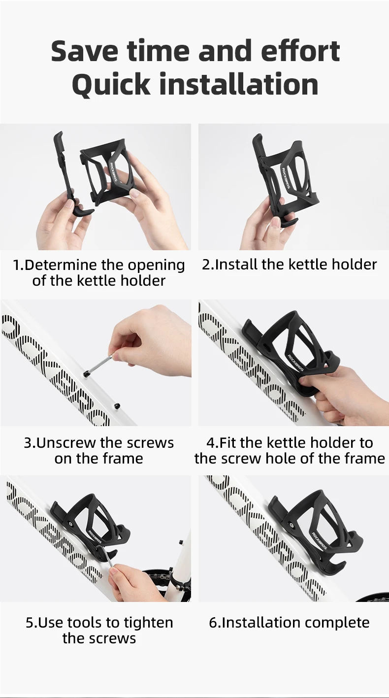 ROCKBROS Water Bottle Cage MTB Mountain Bike Bottle Holder Cycling Drink Cup Ultralight ABS+PC For Road Cycling Accessories
