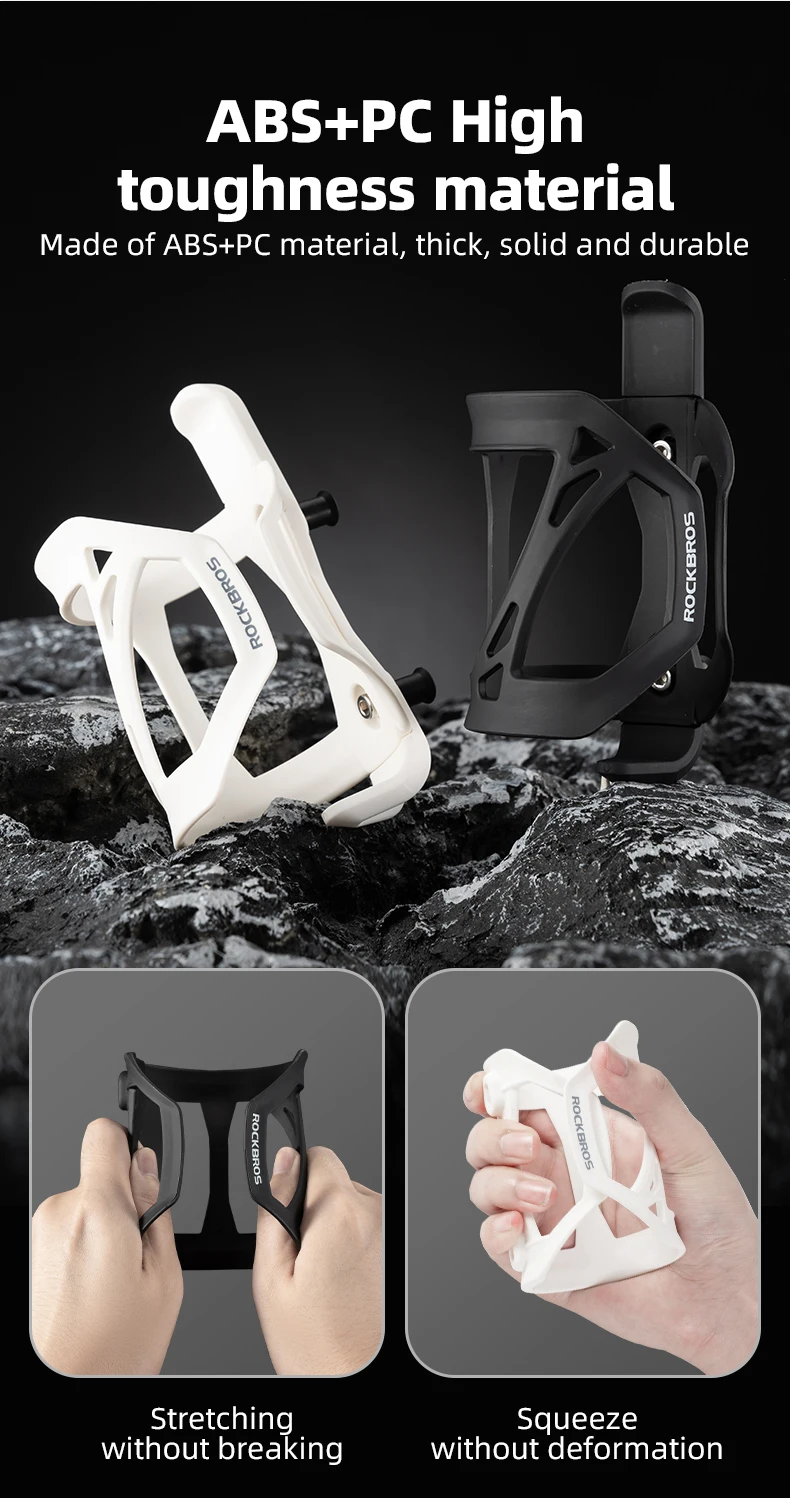 ROCKBROS Water Bottle Cage MTB Mountain Bike Bottle Holder Cycling Drink Cup Ultralight ABS+PC For Road Cycling Accessories