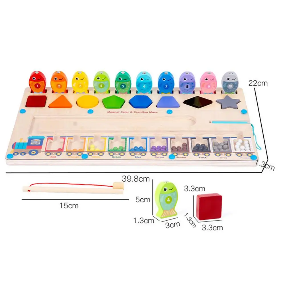 Magnetic Fishing Toy Montessori Fine Motor Skills Toys Portable Fishing Game Safe Kids Toys For Education Beach Birthday