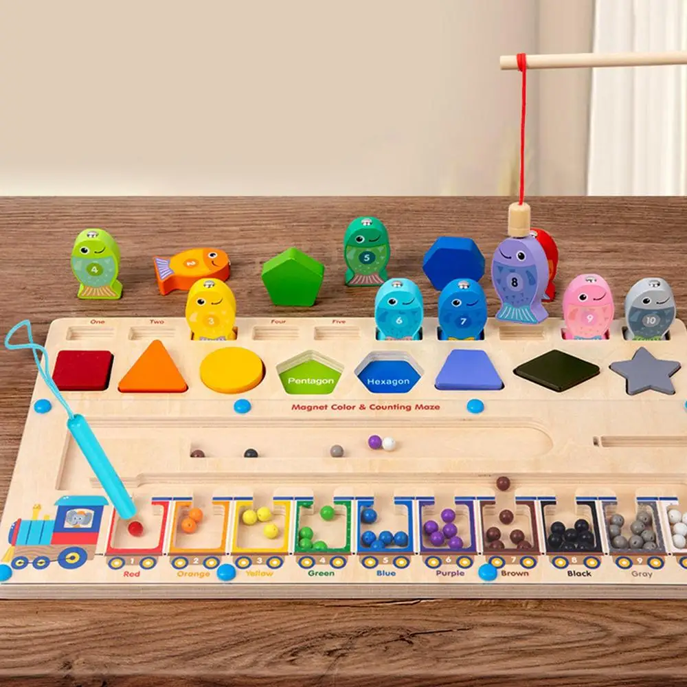 Magnetic Fishing Toy Montessori Fine Motor Skills Toys Portable Fishing Game Safe Kids Toys For Education Beach Birthday