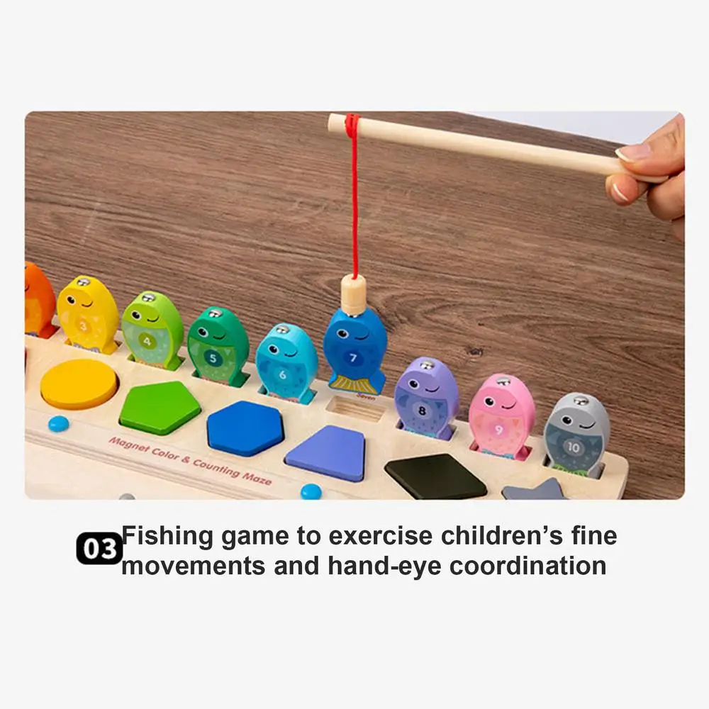 Magnetic Fishing Toy Montessori Fine Motor Skills Toys Portable Fishing Game Safe Kids Toys For Education Beach Birthday
