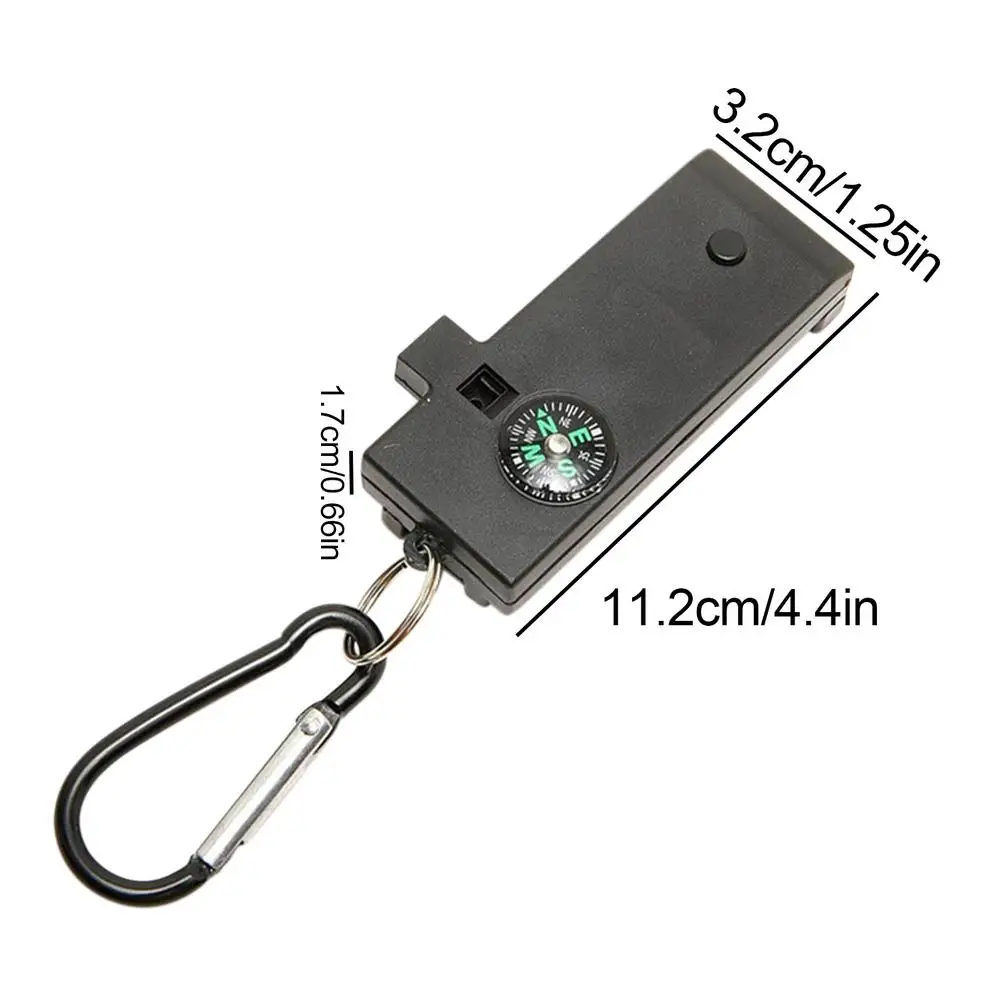 Survival Whistle 5 in1 Outdoor Whistle with Telescope Survival Gear Whistle Survival Equipment Magnifying Flashlight for Fishing