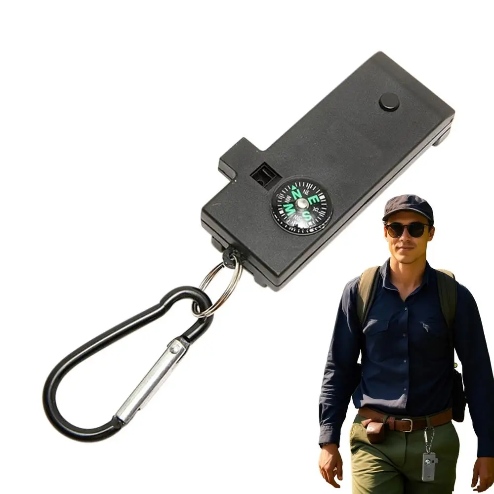 Survival Whistle 5 in1 Outdoor Whistle with Telescope Survival Gear Whistle Survival Equipment Magnifying Flashlight for Fishing