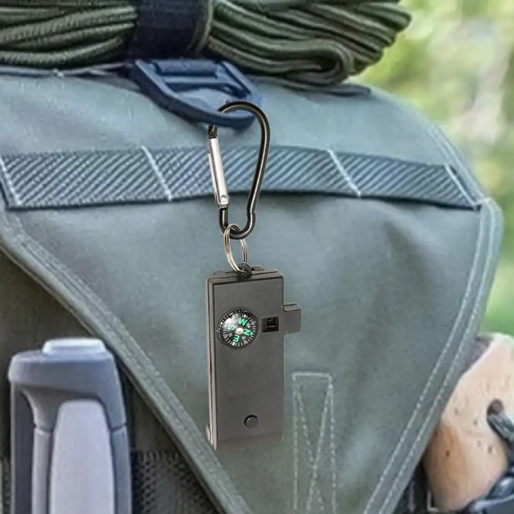 Survival Whistle 5 in1 Outdoor Whistle with Telescope Survival Gear Whistle Survival Equipment Magnifying Flashlight for Fishing