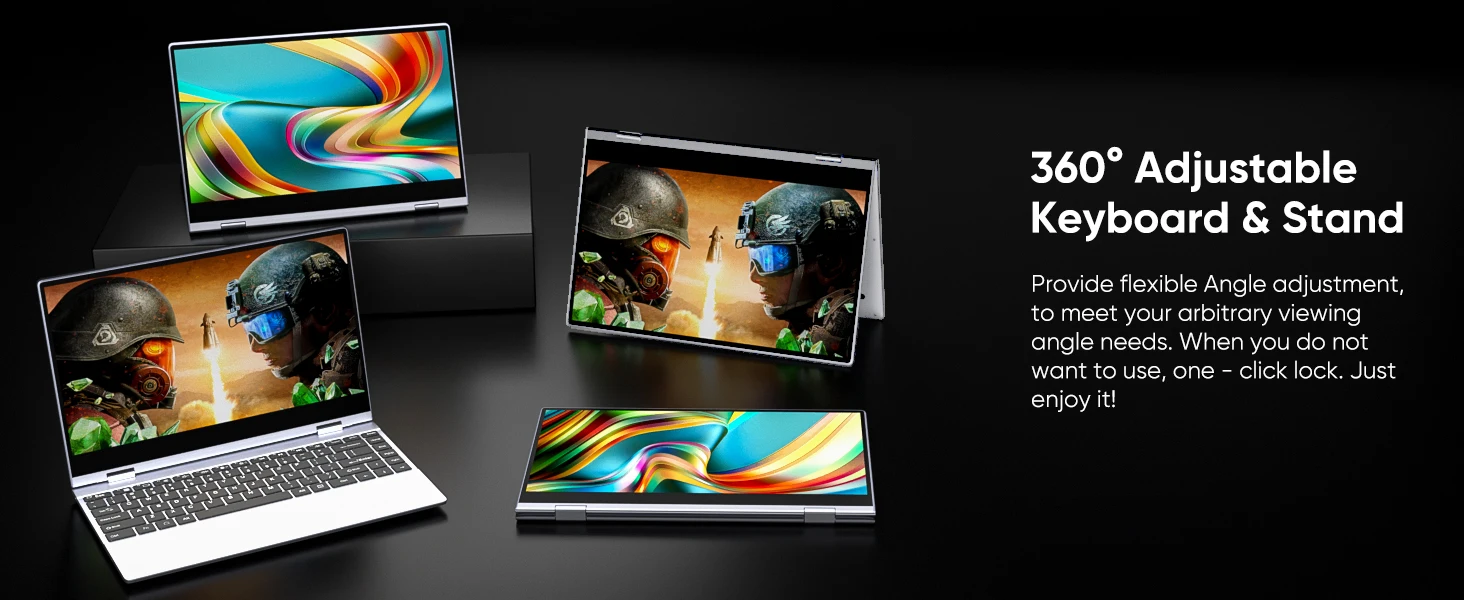 Dopesplay 14.1Inch Portable Monitor Lapdock Built-in 50000mAh Battery 10-Points Touchscreen 1080P HDR IPS Second Screen Extender