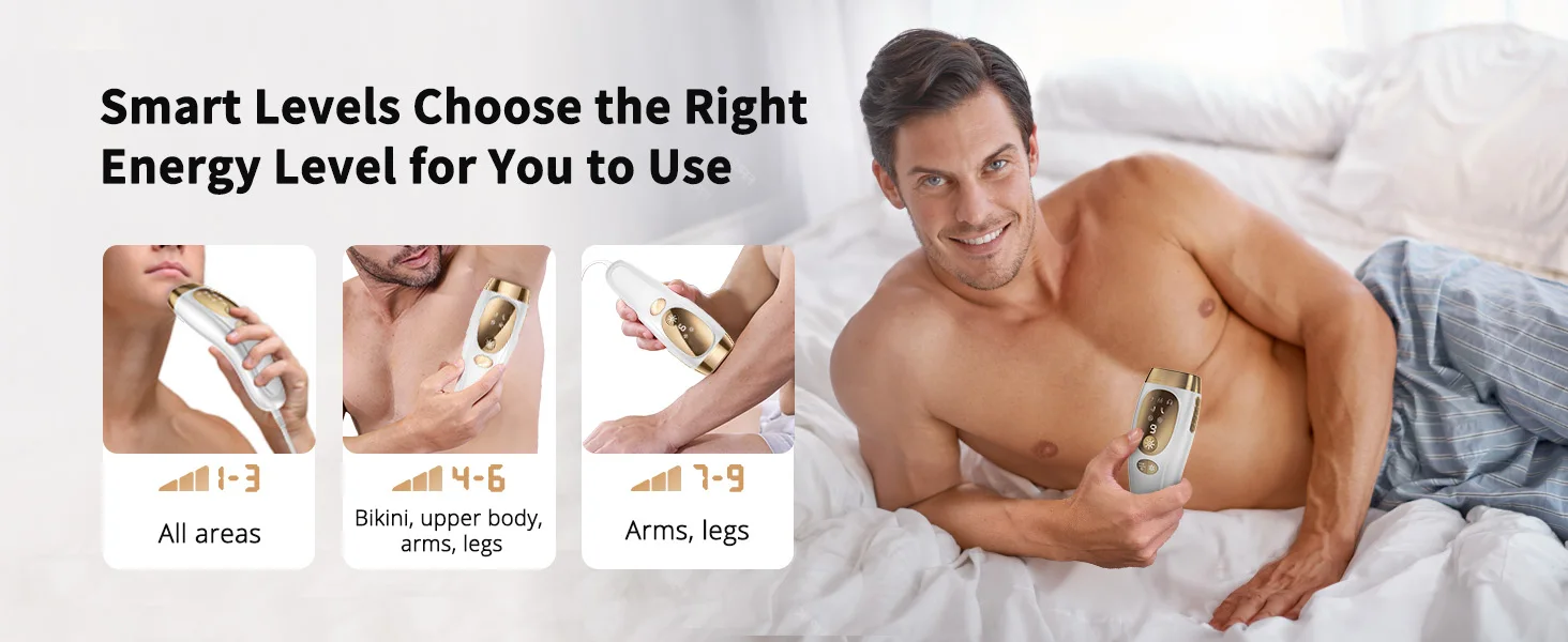 IPL Hair Removal with Ice Cooling Care Function for Women Men Permanent,Unlimited Flashes Painless Epilator IPL Hair Remover