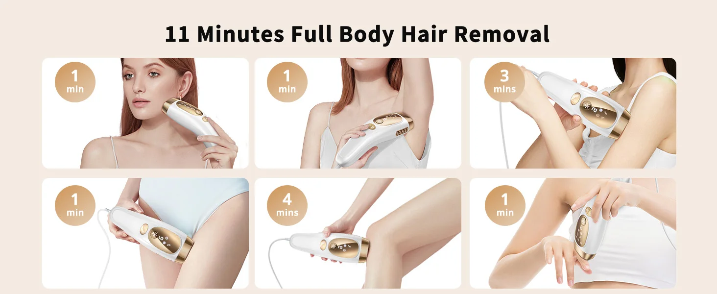 IPL Hair Removal with Ice Cooling Care Function for Women Men Permanent,Unlimited Flashes Painless Epilator IPL Hair Remover