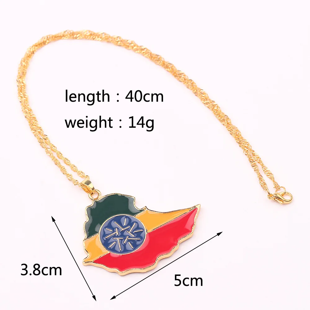 SOMESOOR African Countries National Flag Necklace Nigeria Ghana Jamaica Maps Hip-hop Enamel Pendant Chain Jewelry For Women Gift