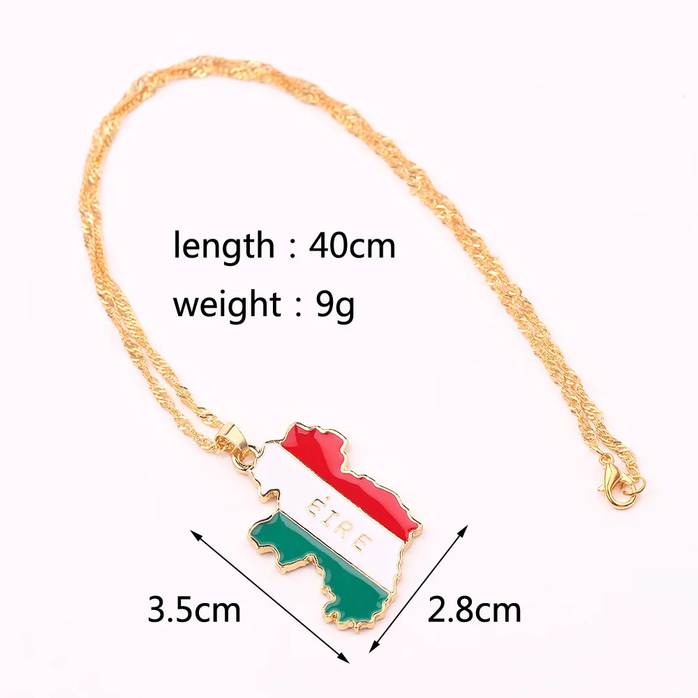 SOMESOOR African Countries National Flag Necklace Nigeria Ghana Jamaica Maps Hip-hop Enamel Pendant Chain Jewelry For Women Gift