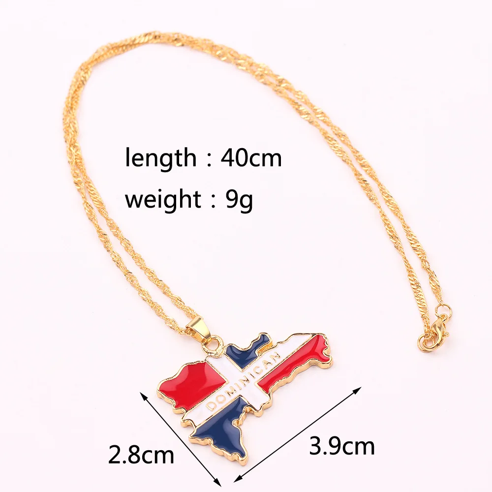 SOMESOOR African Countries National Flag Necklace Nigeria Ghana Jamaica Maps Hip-hop Enamel Pendant Chain Jewelry For Women Gift