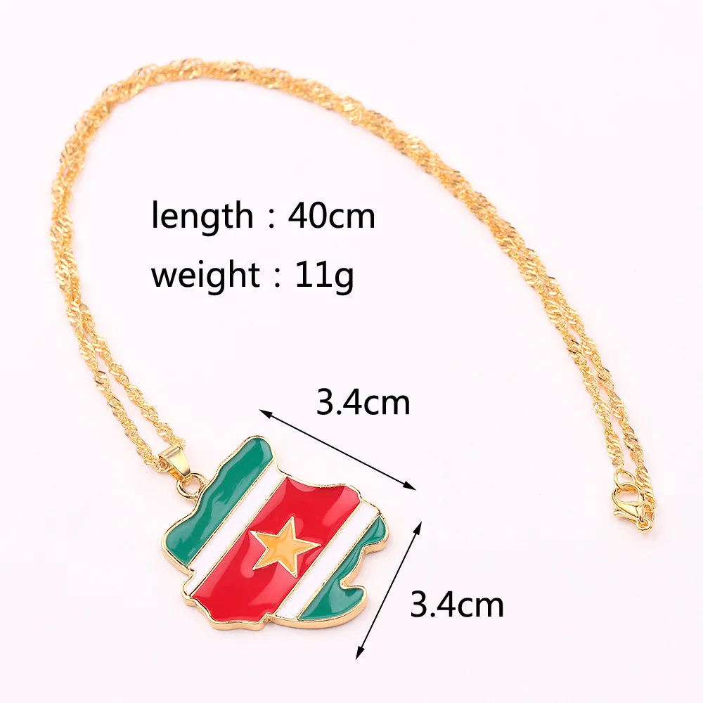 SOMESOOR African Countries National Flag Necklace Nigeria Ghana Jamaica Maps Hip-hop Enamel Pendant Chain Jewelry For Women Gift