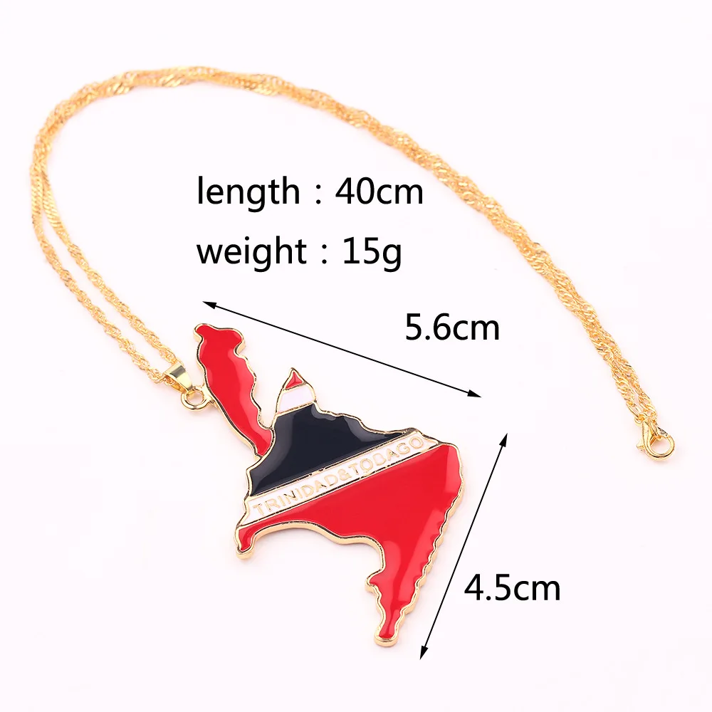 SOMESOOR African Countries National Flag Necklace Nigeria Ghana Jamaica Maps Hip-hop Enamel Pendant Chain Jewelry For Women Gift