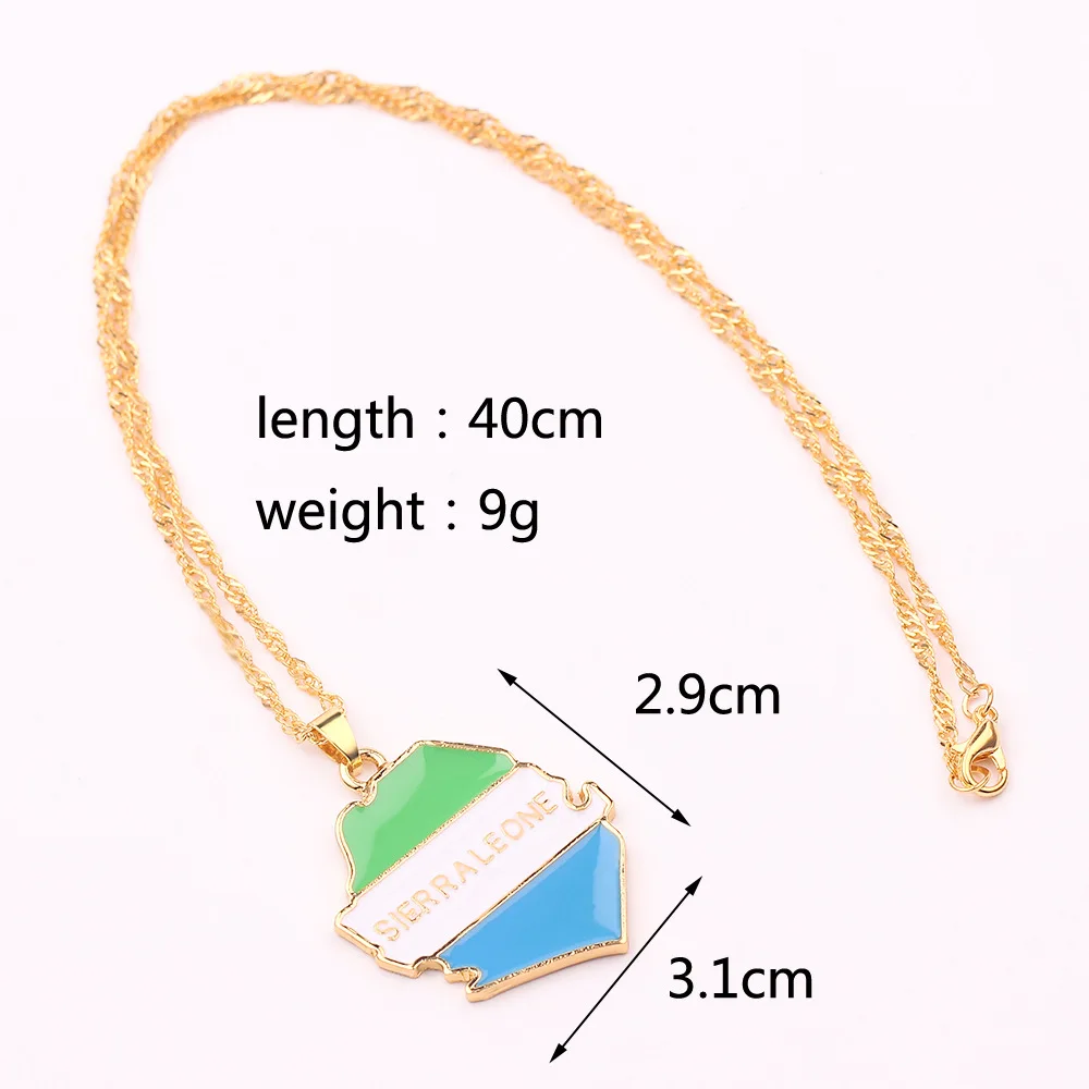 SOMESOOR African Countries National Flag Necklace Nigeria Ghana Jamaica Maps Hip-hop Enamel Pendant Chain Jewelry For Women Gift