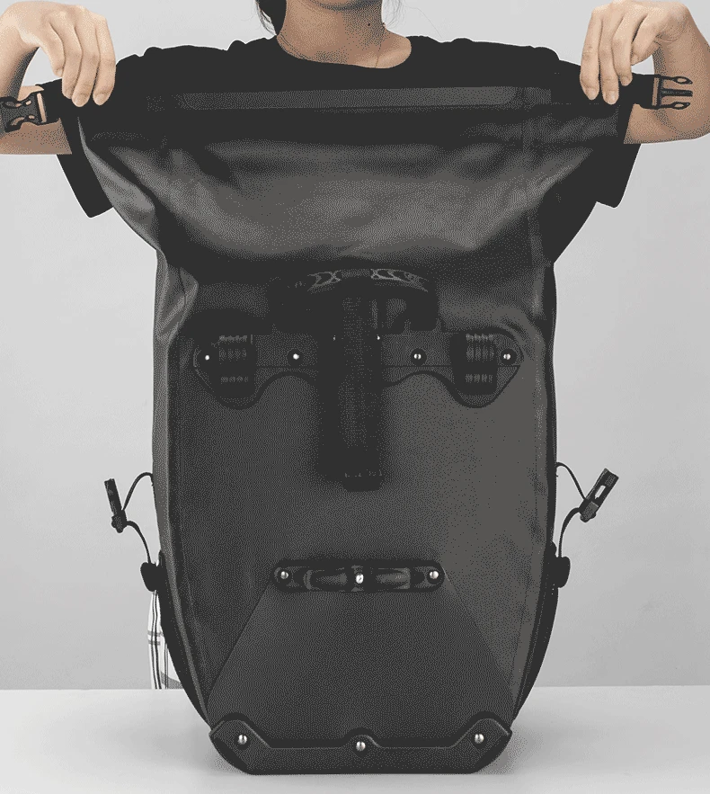 ROCKBROS Waterproof Bike Bag 27L Large Capacity Bicycle Bag Mountain Bike Saddle Rack Trunk Bags Luggage Carrier Bike Accessorie