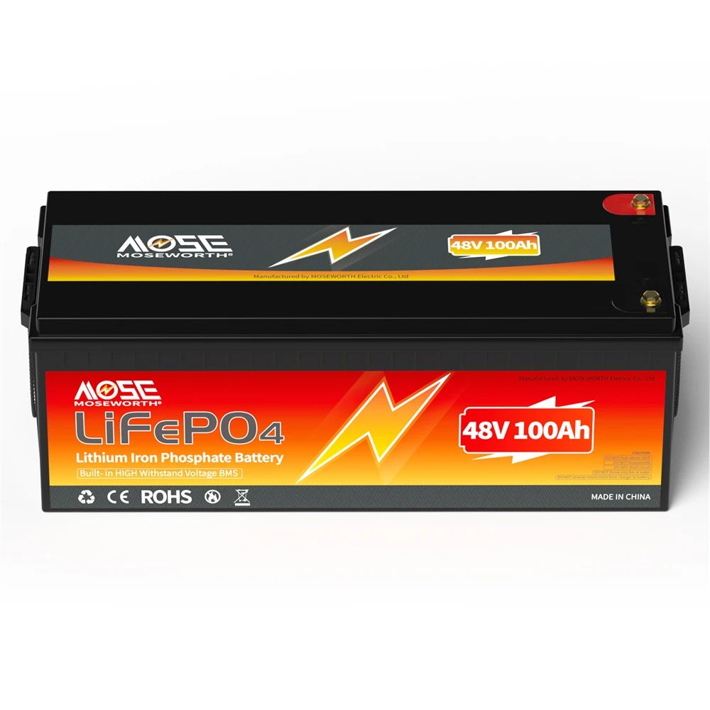 12V 24V 50Ah 100Ah 140Ah 168Ah 200Ah 300Ah Lifepo4 Battery Built-in BMS Rechargeable Deep Cycle for RV Golf Cart Solar Storage