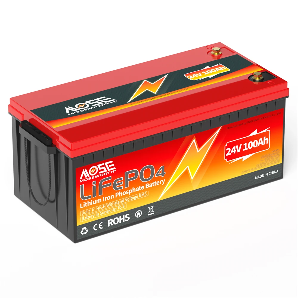 12V 24V 50Ah 100Ah 140Ah 168Ah 200Ah 300Ah Lifepo4 Battery Built-in BMS Rechargeable Deep Cycle for RV Golf Cart Solar Storage