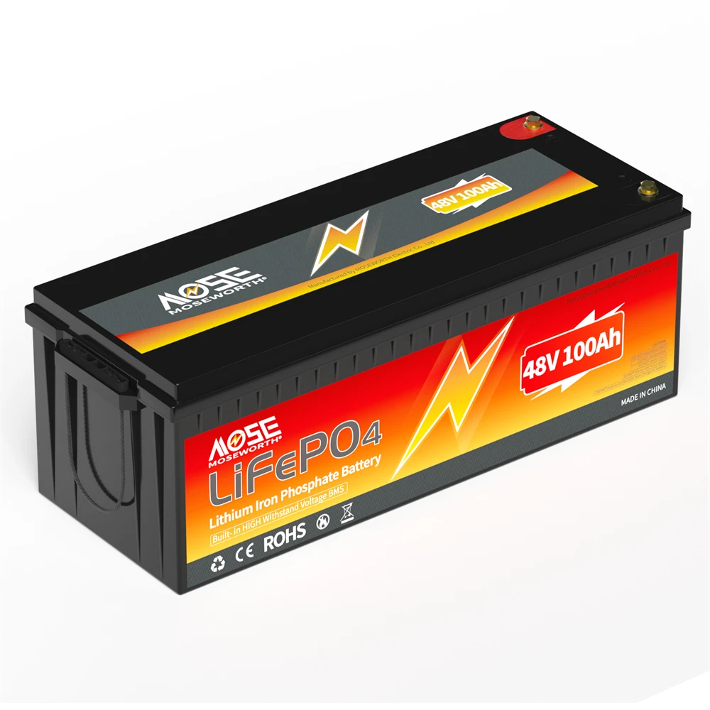 12V 24V 50Ah 100Ah 140Ah 168Ah 200Ah 300Ah Lifepo4 Battery Built-in BMS Rechargeable Deep Cycle for RV Golf Cart Solar Storage