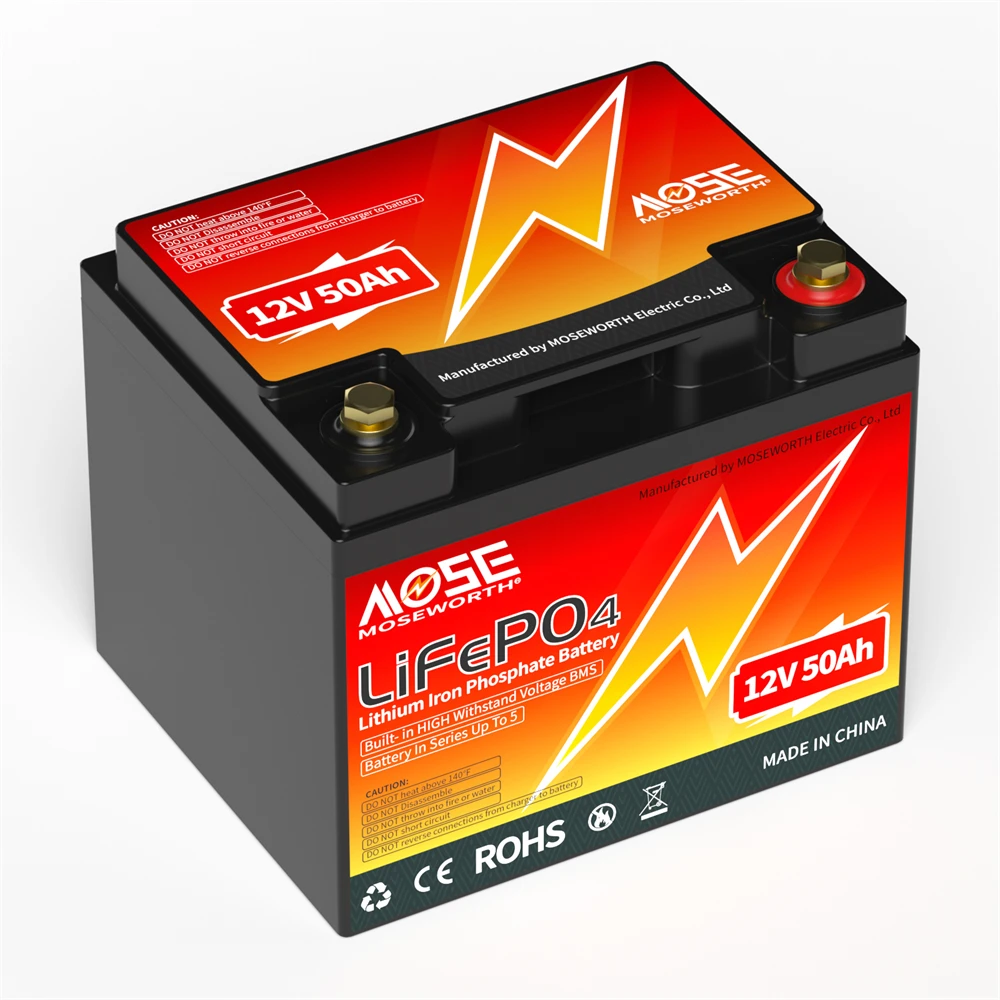 12V 24V 50Ah 100Ah 140Ah 168Ah 200Ah 300Ah Lifepo4 Battery Built-in BMS Rechargeable Deep Cycle for RV Golf Cart Solar Storage
