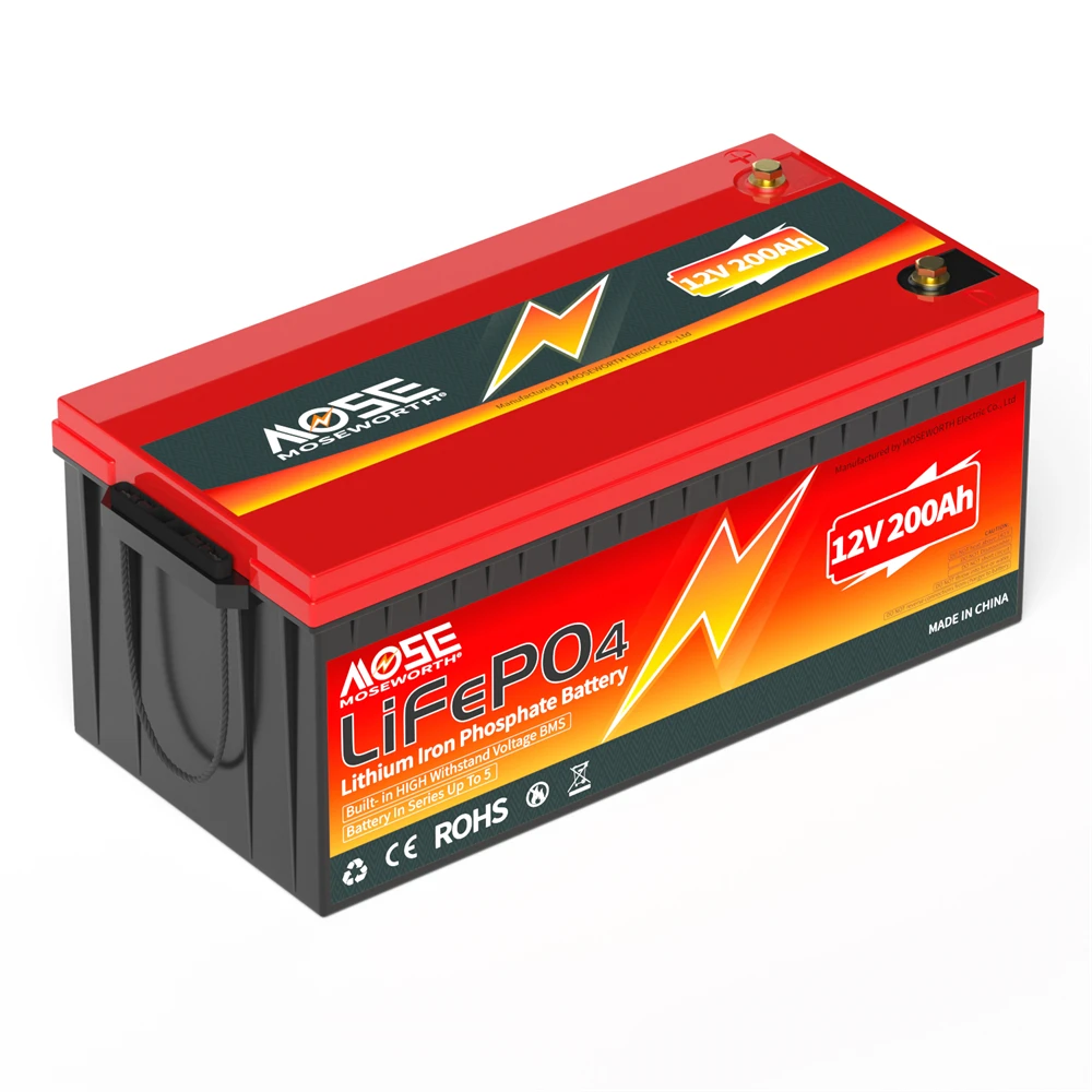 12V 24V 50Ah 100Ah 140Ah 168Ah 200Ah 300Ah Lifepo4 Battery Built-in BMS Rechargeable Deep Cycle for RV Golf Cart Solar Storage
