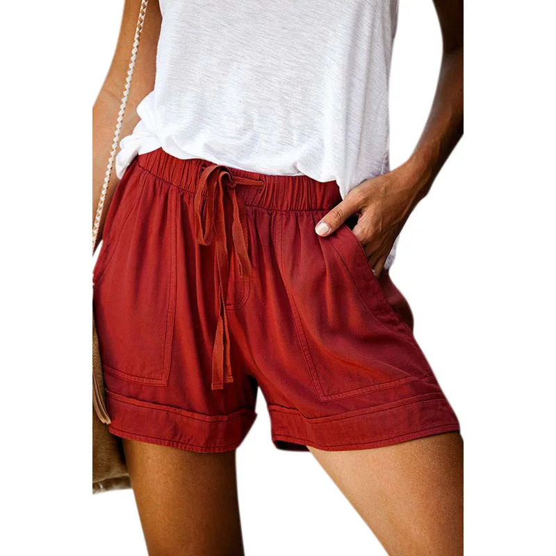 S-5XL Womens Shorts Summer Short Femme Sexy Plus Size Rope Tie Shorts Sport Leggings Trousers Summer Shorts Шорты Женский