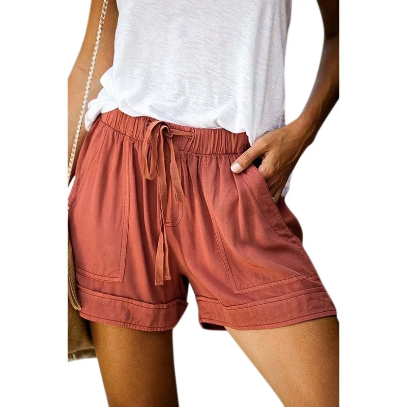 S-5XL Womens Shorts Summer Short Femme Sexy Plus Size Rope Tie Shorts Sport Leggings Trousers Summer Shorts Шорты Женский