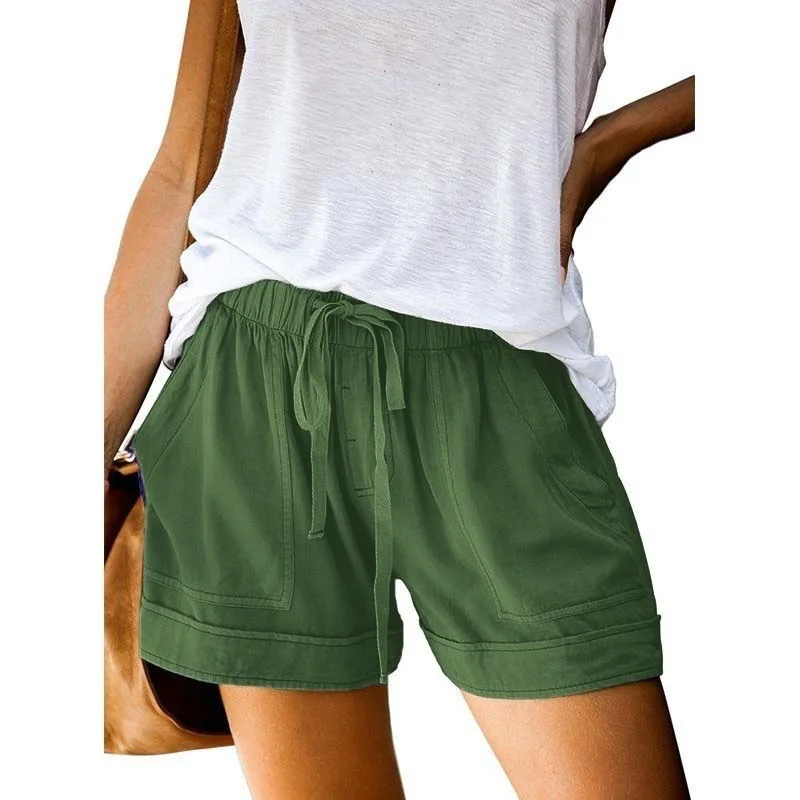 S-5XL Womens Shorts Summer Short Femme Sexy Plus Size Rope Tie Shorts Sport Leggings Trousers Summer Shorts Шорты Женский