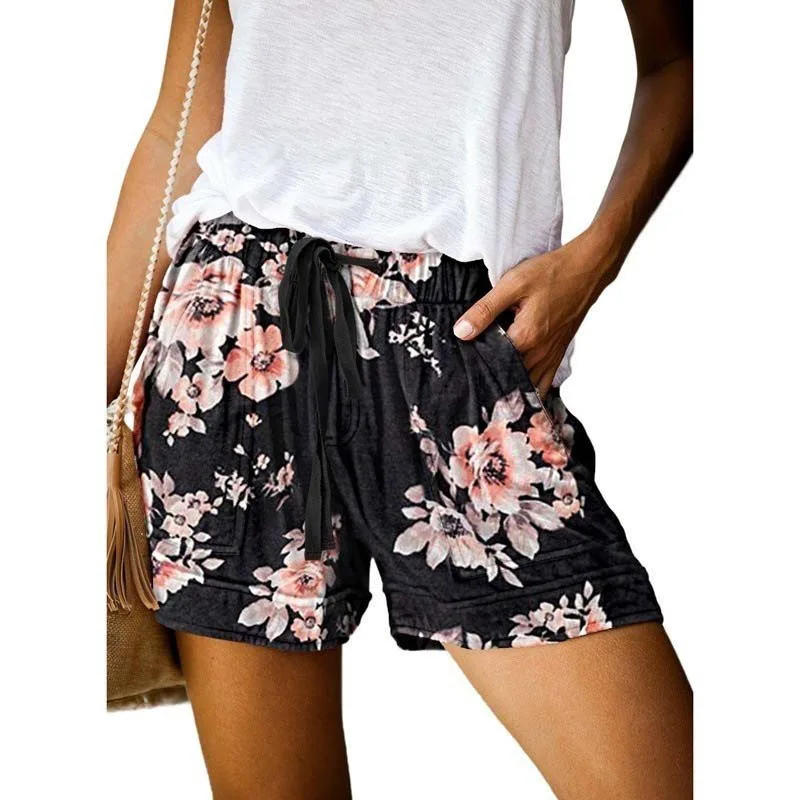 S-5XL Womens Shorts Summer Short Femme Sexy Plus Size Rope Tie Shorts Sport Leggings Trousers Summer Shorts Шорты Женский